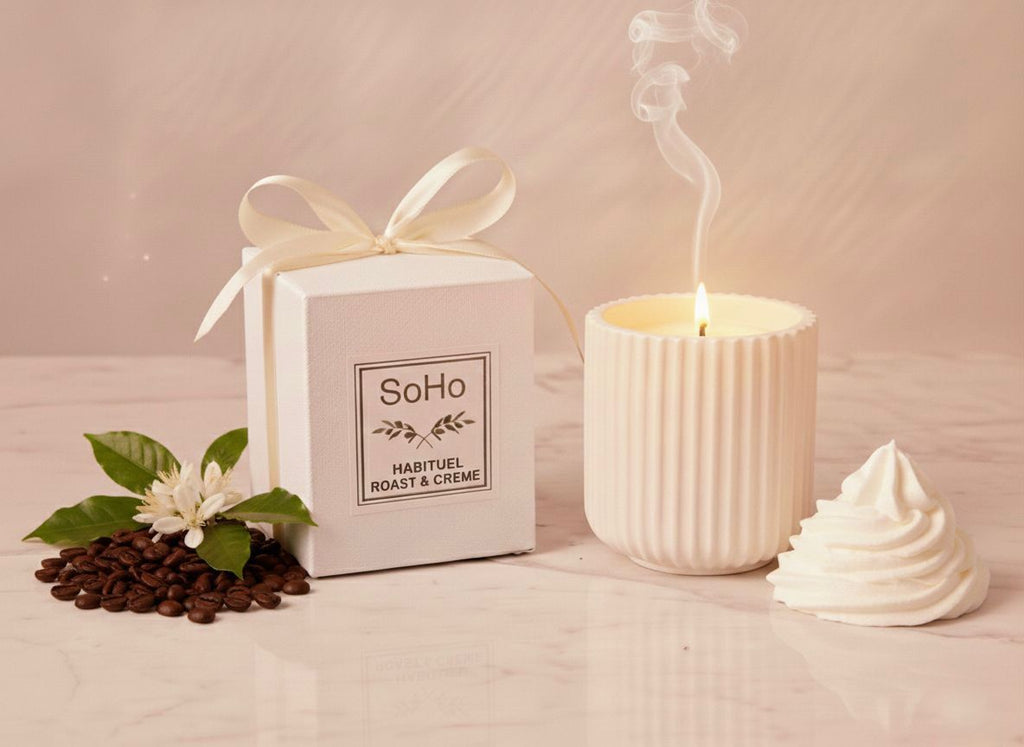 Habituel - Roast and Créme - Fluted Stone Candle - 160g