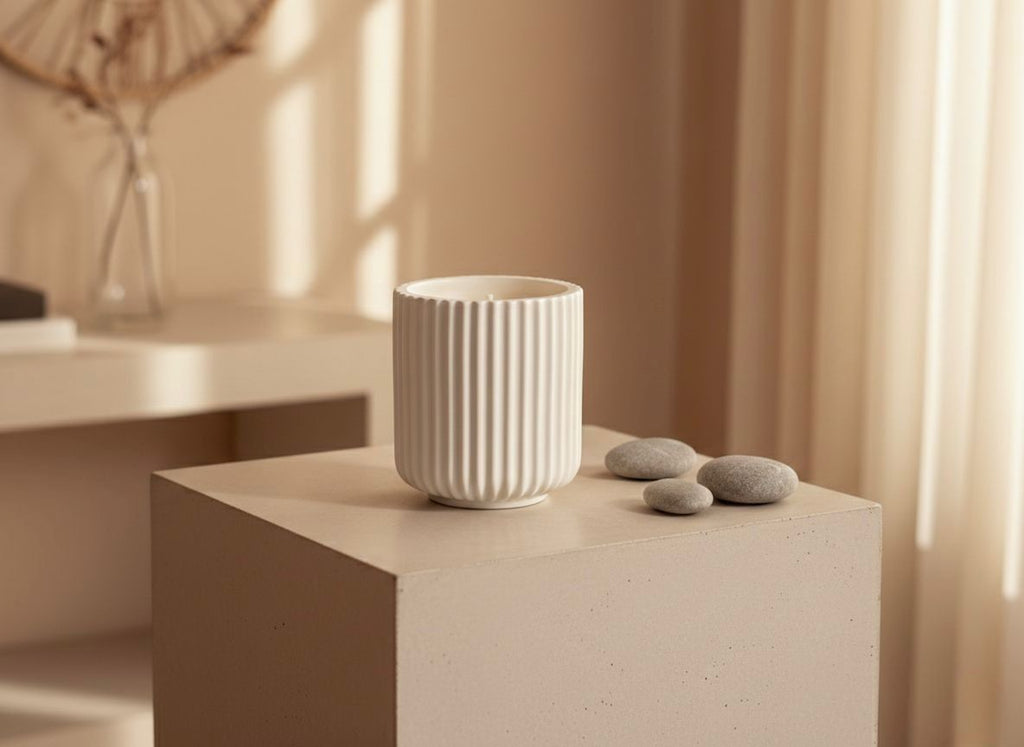 Habituel - Roast and Créme - Fluted Stone Candle - 160g